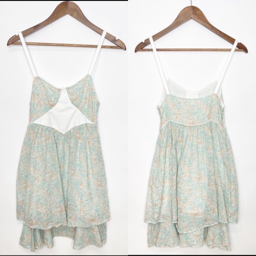 Free People Floral Babydoll Tunic Tank Size 2